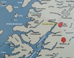 Map of Loch Eil and Loch Linnhe and Ben Nevis, Loch Leven, Glencoe, Loch Etive, Loch Lochy, Loch Sunart, Loch Linnnhe, Loch Shiel, Loch Morar